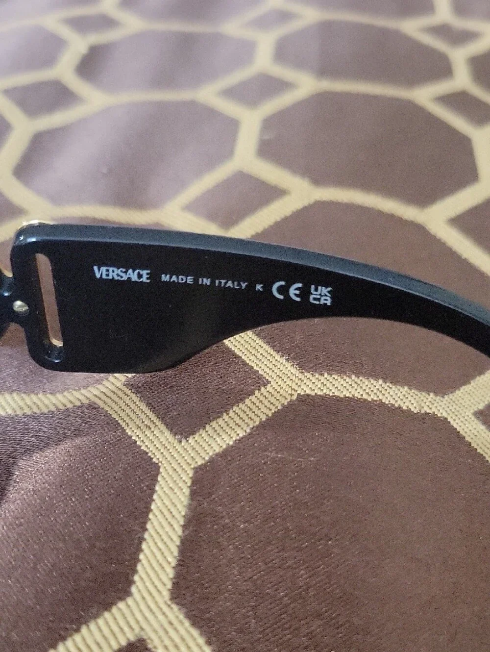Versace Black Geometric Sunglasses